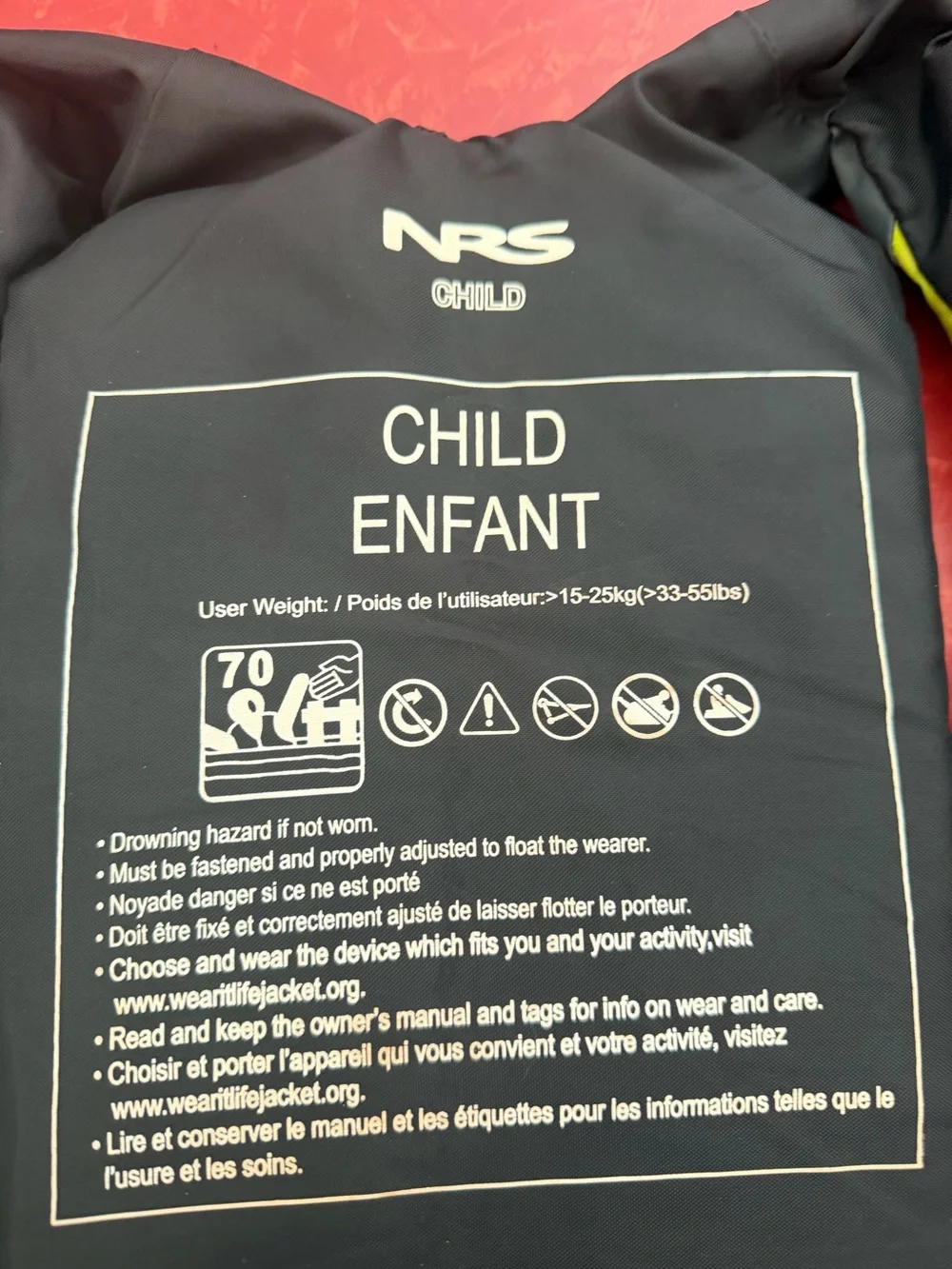 NRS Crew Child Life Jacket (33 - 55 lbs) – USCG Approved